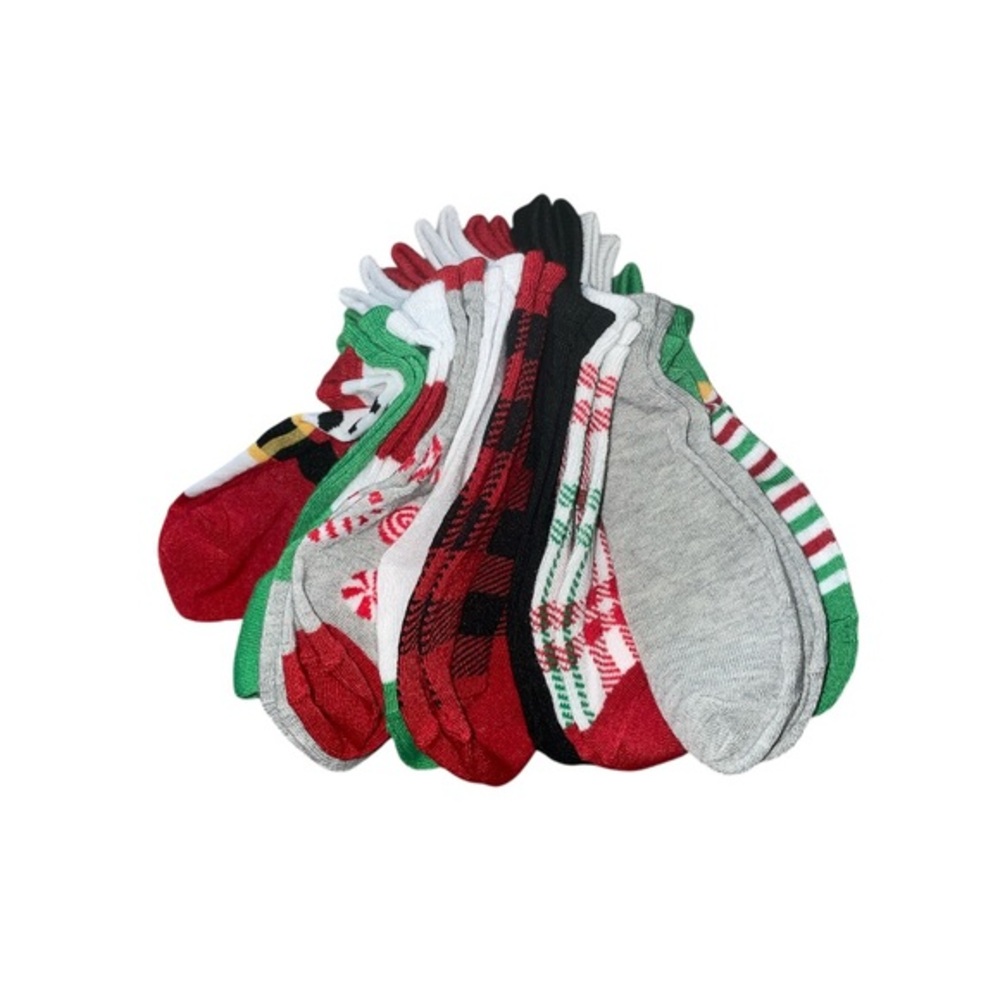 Capelli New York Santa Suit 10 Pack No Show Socks
